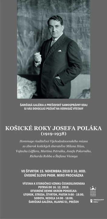 Košické roky Jozefa POLÁKA (1919-1938)