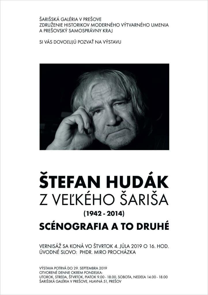 Obrázok pozvánky na verznisáž Štefana Hudáka z Veľkého Šariša