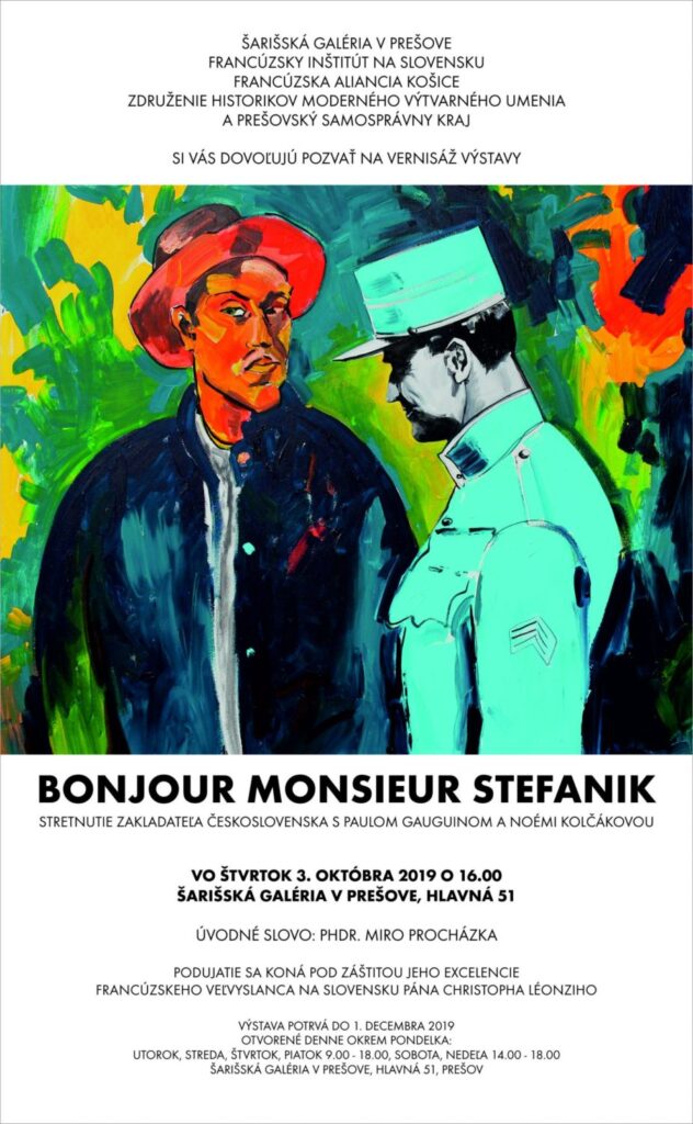 Obrázok pozvánky na výstavu „Bonjour Monsieur Stefanik“ pripravená k stému výročiu tragickej smrti Milana Rastislava Štefánika