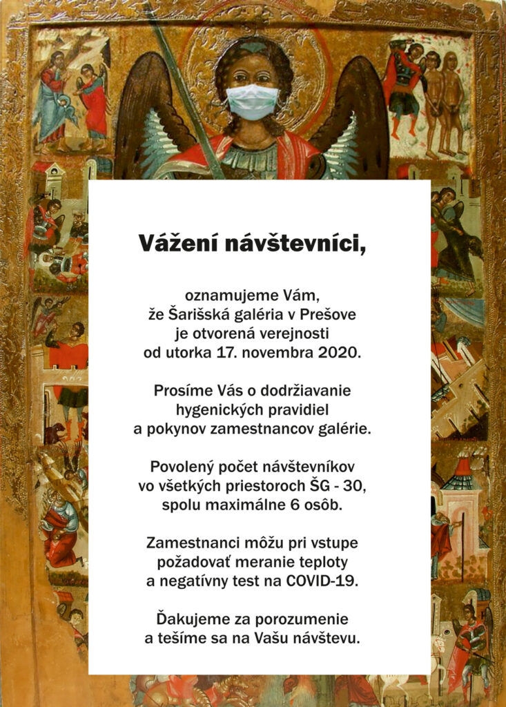 Oznam: Galéria opäť otvorená