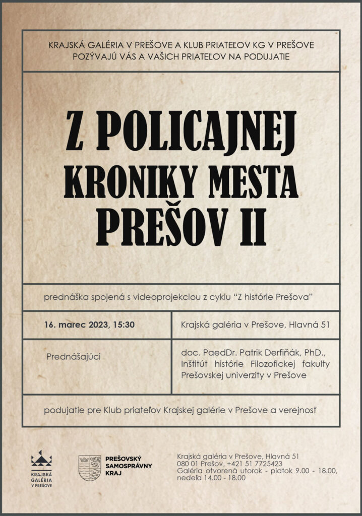 Z policajnej kroniky mesta Prešov II.