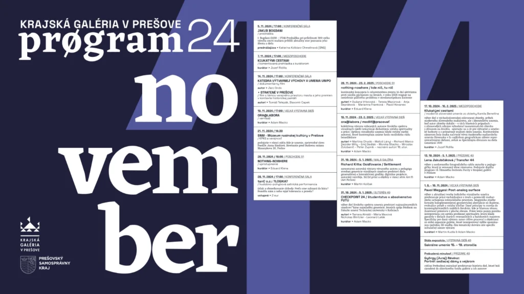 Program galérie November 2024