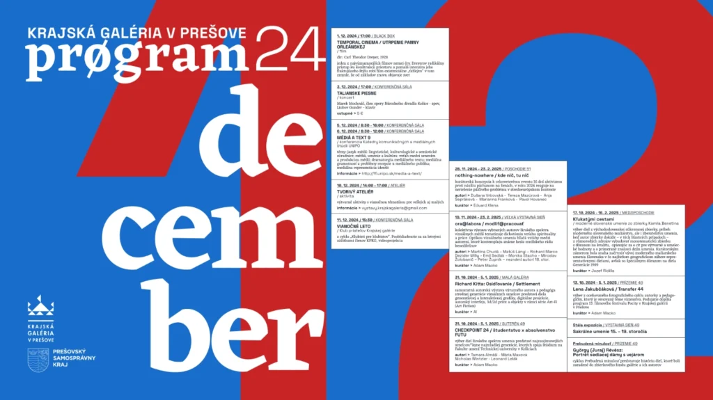 Program galérie December 2024