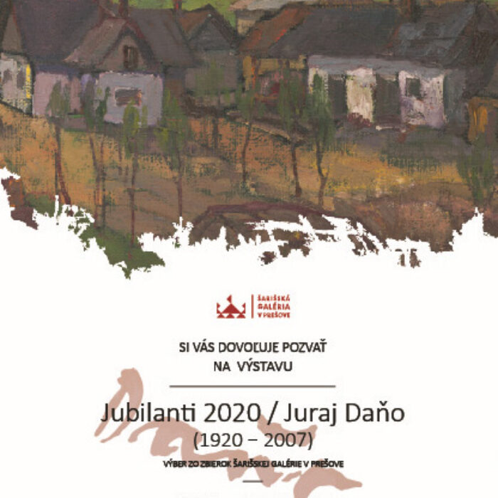 Obrázok pozvnáky na výstavu Juraj Daňo - Jubilanti 2020