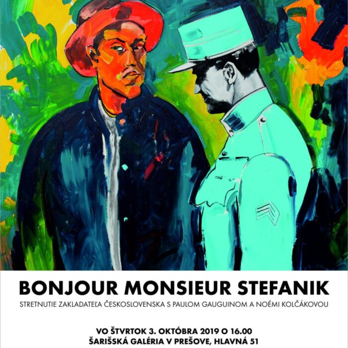 Obrázok pozvánky na výstavu „Bonjour Monsieur Stefanik“ pripravená k stému výročiu tragickej smrti Milana Rastislava Štefánika